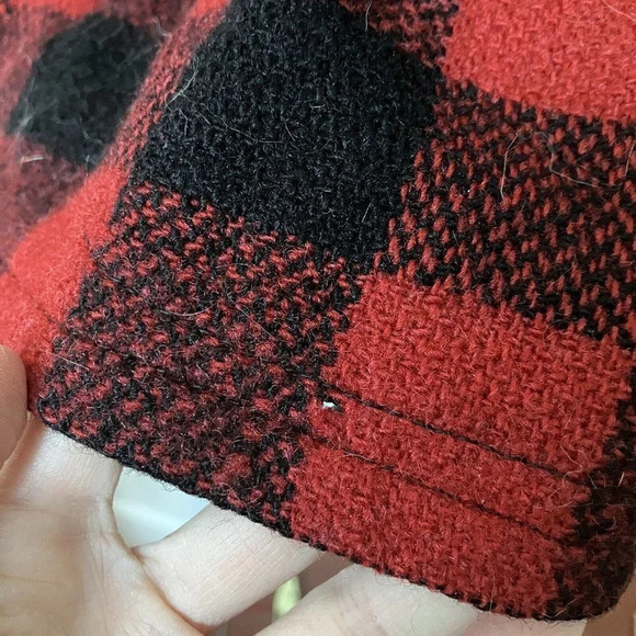 Vintage T. Eaton Wool Red Black Buffalo Plaid Lumberjack Shirt Jacket Shacket - Picture 6 of 6